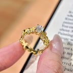 Wild Vine Oval Diamond Ring - ZORVA JEWELRY