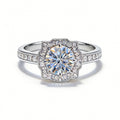 Octagonal Halo Diamond Ring- ZORVA JEWELRY