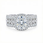 2 carat moissanite ring, silver ring, ring - ZORVA JEWELRY