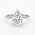 Pear-Shaped Solitaire Three-Prong Ring - ZORVA JEWELRY