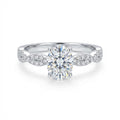 Twisted Shank Oval Diamond Ring - ZORVA JEWELRY