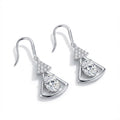 Fan-Shaped Triangle Diamond Drop Earrings - ZORVA JEWELRY