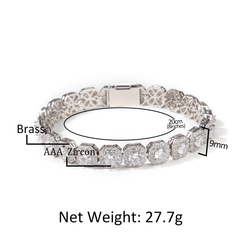 Yellow Gold Round Brilliant Cut Diamond Tennis Bracelet - ZORVA JEWELRY