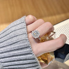Octagonal Halo Diamond Ring- ZORVA JEWELRY