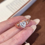 Intertwined Heart Rose Gold Ring - ZORVA JEWELRY