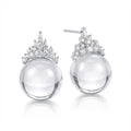 Crown Crystal Stud Earrings - ZORVA JEWELRY