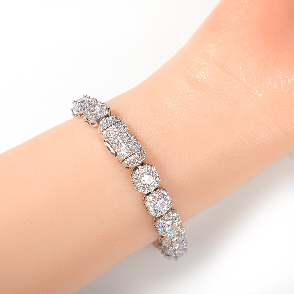 Yellow Gold Round Brilliant Cut Diamond Tennis Bracelet - ZORVA JEWELRY