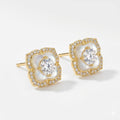 Four-Leaf Mother-of-Pearl Diamond Earrings - ZORVA JEWELRY