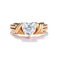 Intertwined Heart Rose Gold Ring - ZORVA JEWELRY