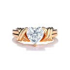 Intertwined Heart Rose Gold Ring - ZORVA JEWELRY