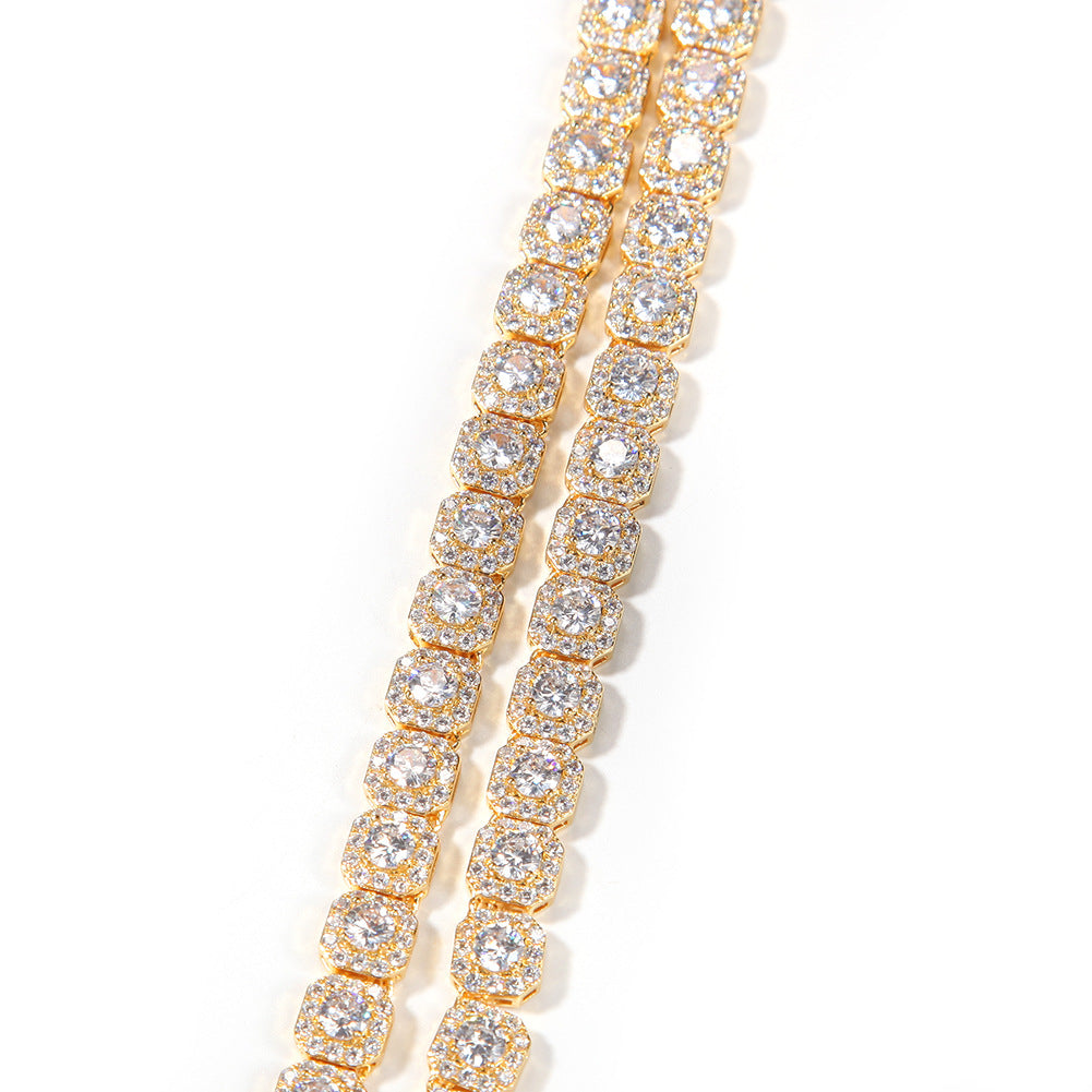 Yellow Gold Round Brilliant Cut Diamond Tennis Bracelet - ZORVA JEWELRY