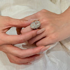 Oval Side Pavé Diamond Ring - ZORVA JEWELRY