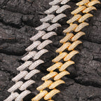 Spike Diamond-Encrusted Cuban Link Silver Bracelet - ZORVA JEWELRY
