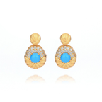 Azure Gold Pattern Earrings - ZORVA JEWELRY